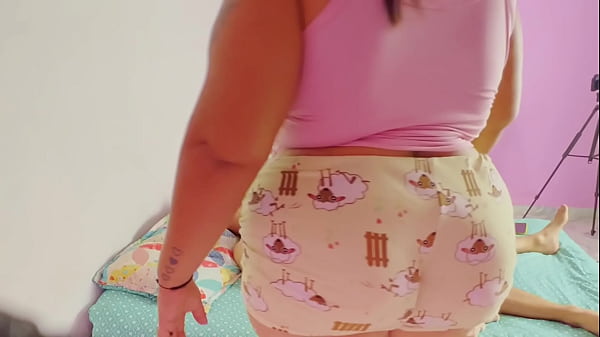 I give him a handjob with my feet and hands