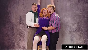 ADULT TIME - Coworkers'_ Naughty Christmas Vintage Photoshoot Turns Into Festive WILD ORGY