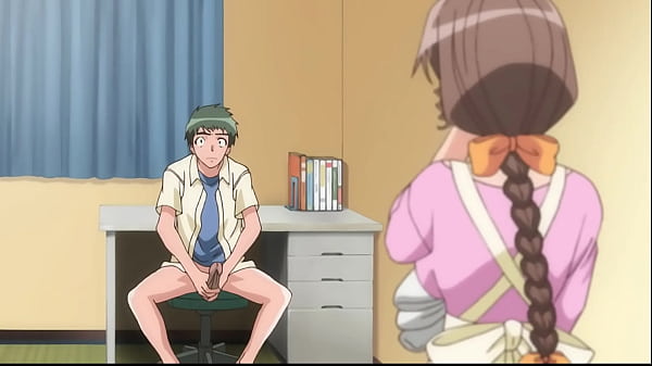 Uncensored Hentai - My stepmother catches me jerking off!!