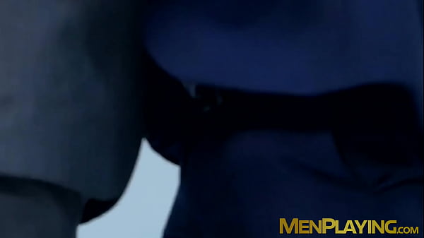 Classy hunk gives a sloppy blowjob and has his ass drilled