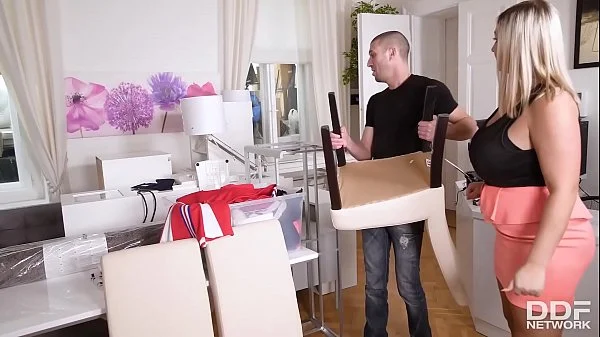 55 year old horny stepmom rubs her stepsons cock with her hairy pussy