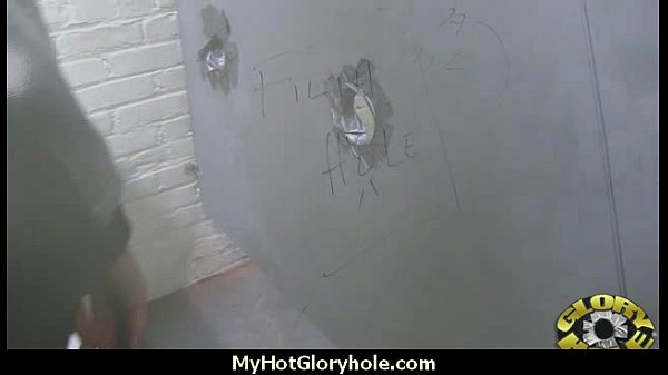 Ebony teen cleaning all the cocks at gloryhole 2